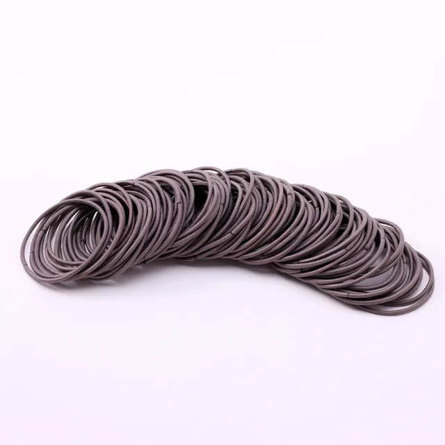 30/50/100pcs Hair Tie Girls with Black Hair Tie High Elastic Rubber Band for Women Men Thin Hair Tie Hair Accessories Hair Ties Coffee