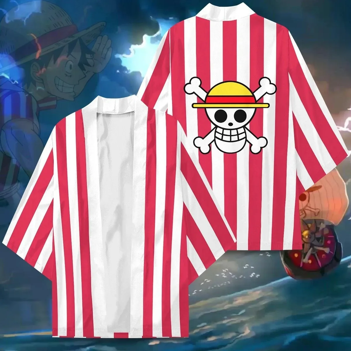 CGMGTSN-Costume Cosplay Anime, Portgas Monkey D Luffy, Roronoa Zoro Everak,  Kimono, Cardigan, Robe Imprimée, Manteau Décontracté, Vêtements, 1 Pc -  AliExpress