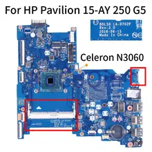Für HP Pavilion 15-AY 250 G5 Celeron N3060 Notebook Mainboard BDL50 LA-D702P SR2KN DDR3 Ohne VGA Laptop Motherboard