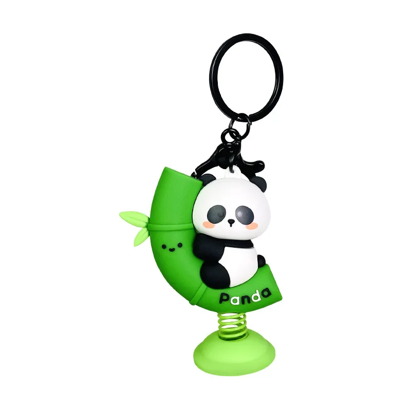 Naierhg 2Pcs Key Chain Metal Panda Doll Shape Key Holder for Daily