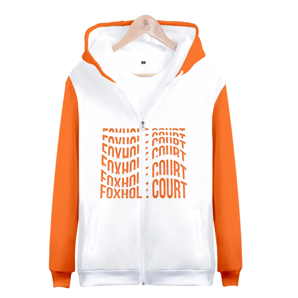 The Foxhole Court 3D Zip-up Sweatshirt Cool High Street Casual Fashion Zipper Hooded Popular Clothes