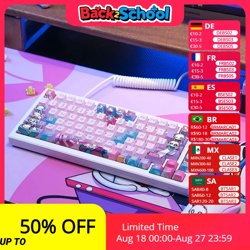 Akko MOD007 PC 75% メカニカルキーボード Akko mod 007 pcブルー75% メカニカルキーボード有線ホット