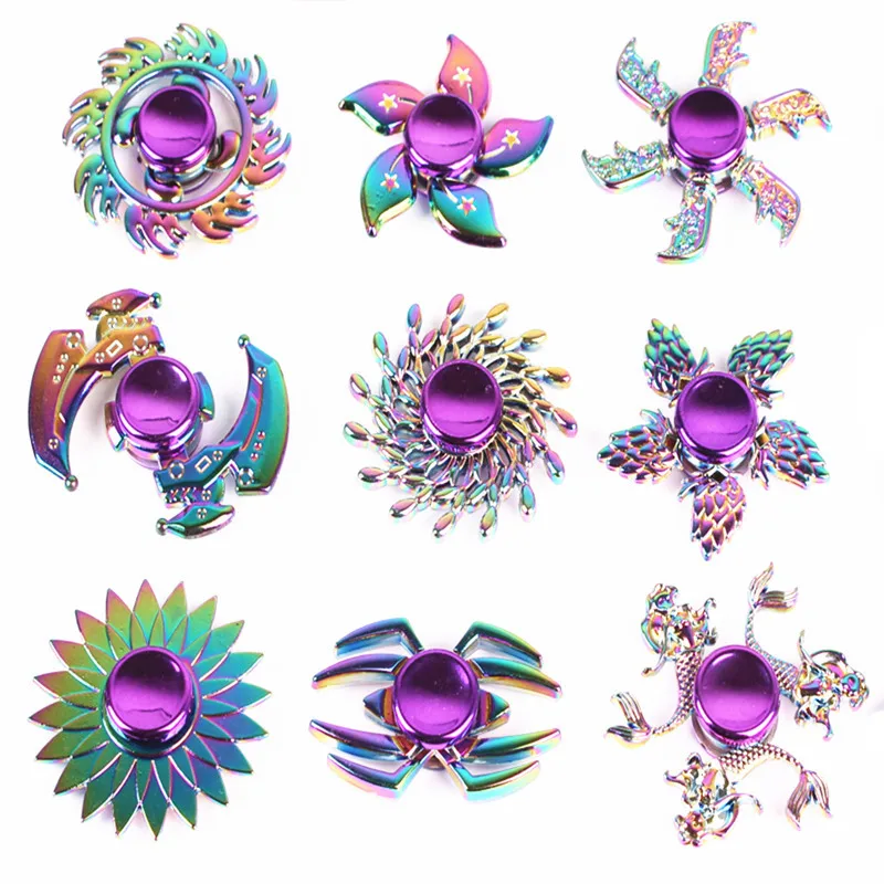 

Handheld Rotating Metal Fidget Spinner Adult Pressure Reduction Alloy Hand Spinner Colorful US Team Toy Gyro