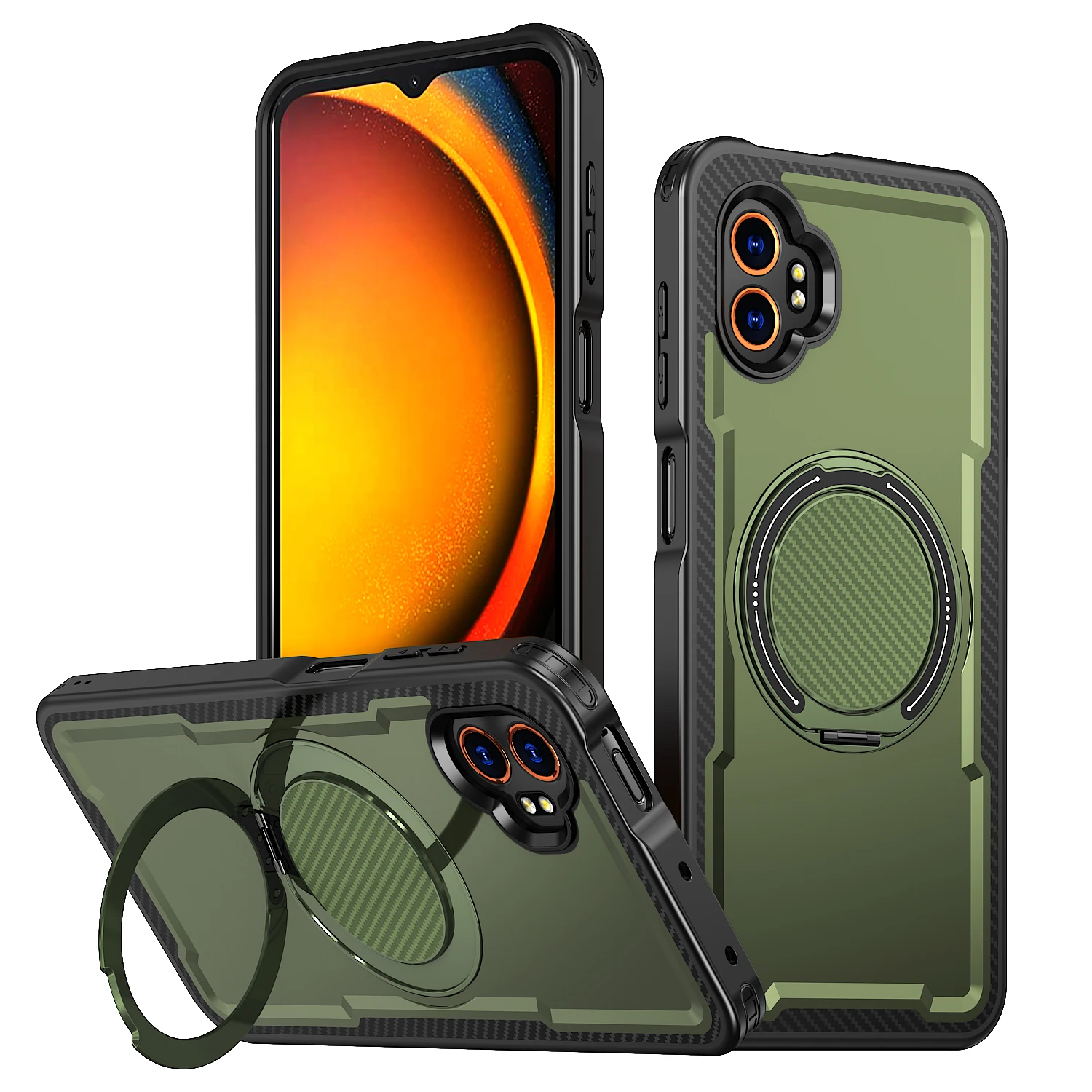 360° Rotating Magnetic Wireless Charging Metal Phone Case with Bracket