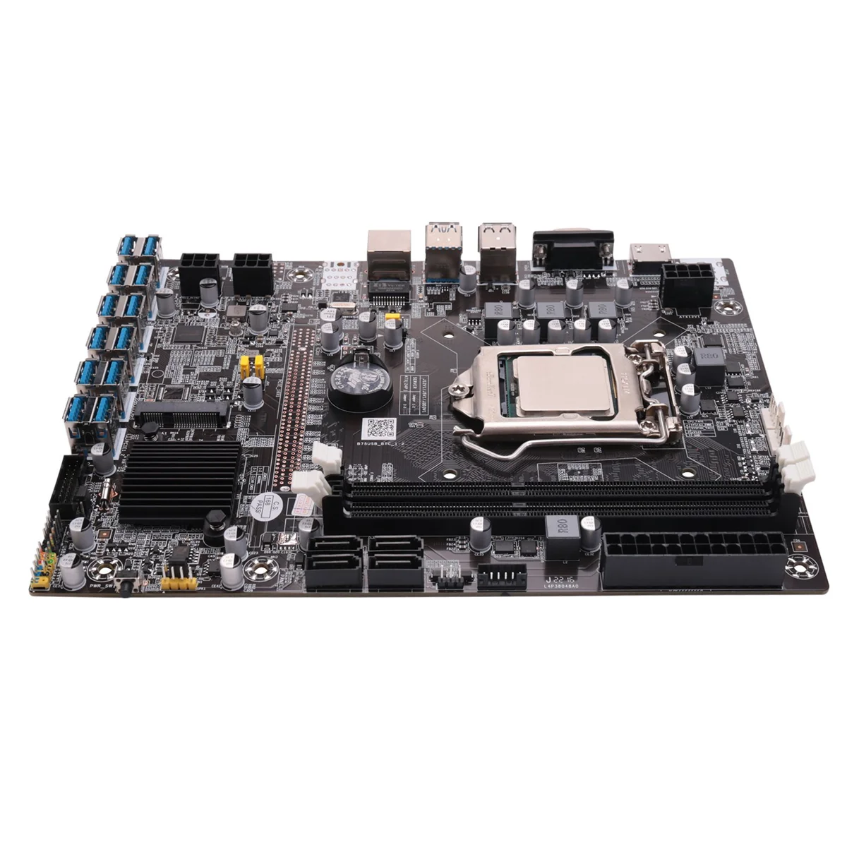 

Материнская плата для майнинга B75 ETH, материнская плата 12 PCIE на USB с процессором G540 LGA1155 MSATA, поддержка 2XDDR3 B75 USB BTC, материнская плата для майнинга