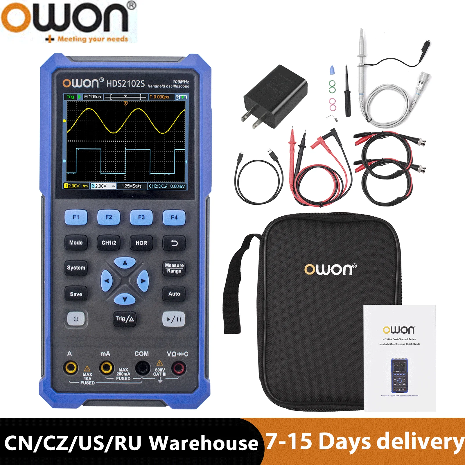 Owon HDS242S Oscilloscope AWG Multimeter 3in1 Review, 48% OFF