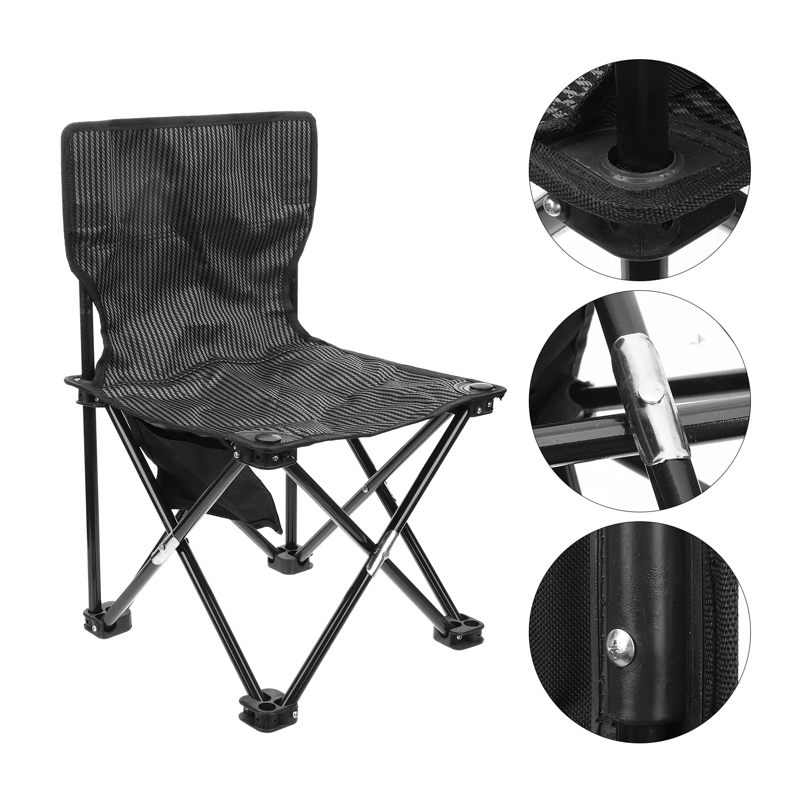 Collapsible Portable Folding Chair Camping Chairs Lightweight Tall Oxford Cloth Travel