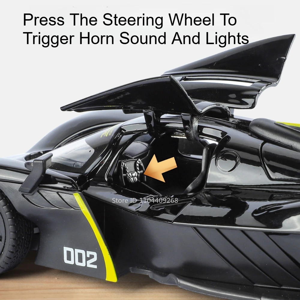 1:24 Scale Diecast Alloy Supercar Toy with Sound & Light - Pull-Back Miniature for Kids' Collection & Gifts