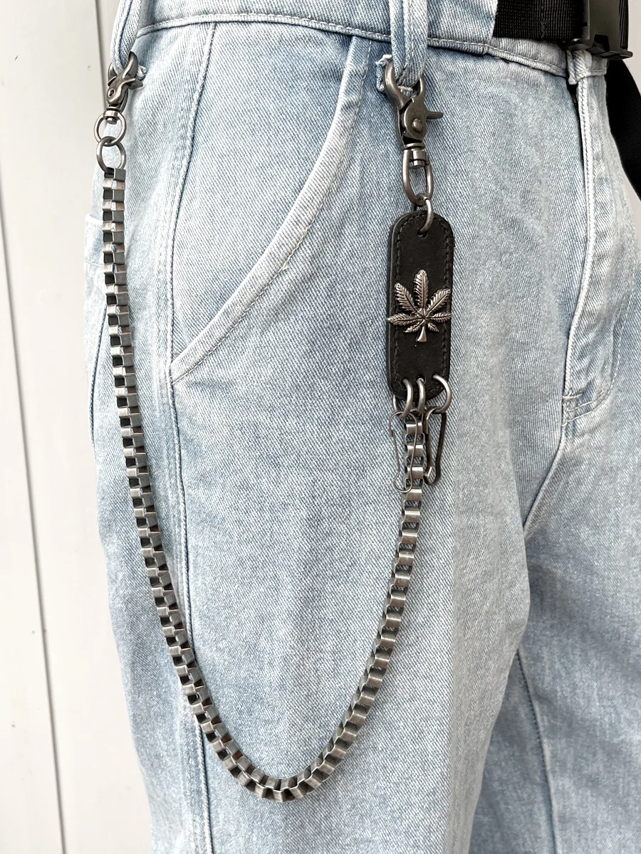 New Simple Metal Men Waist Chain Fashion Hip Hop Hipster Gun Black Pants  Chain Man Jeans Trousers Keychain Accessories A30 - AliExpress