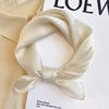 Solid Color 100% Nature Silk Square Scarfs for Women Neck Ties Foulard Neckerchief Hairband Hands Bag Ribbons Headband Gift 1