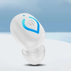 Compact Wireless Bluetooth Noise - Canceling In - Ear Headset with Microphone (White)