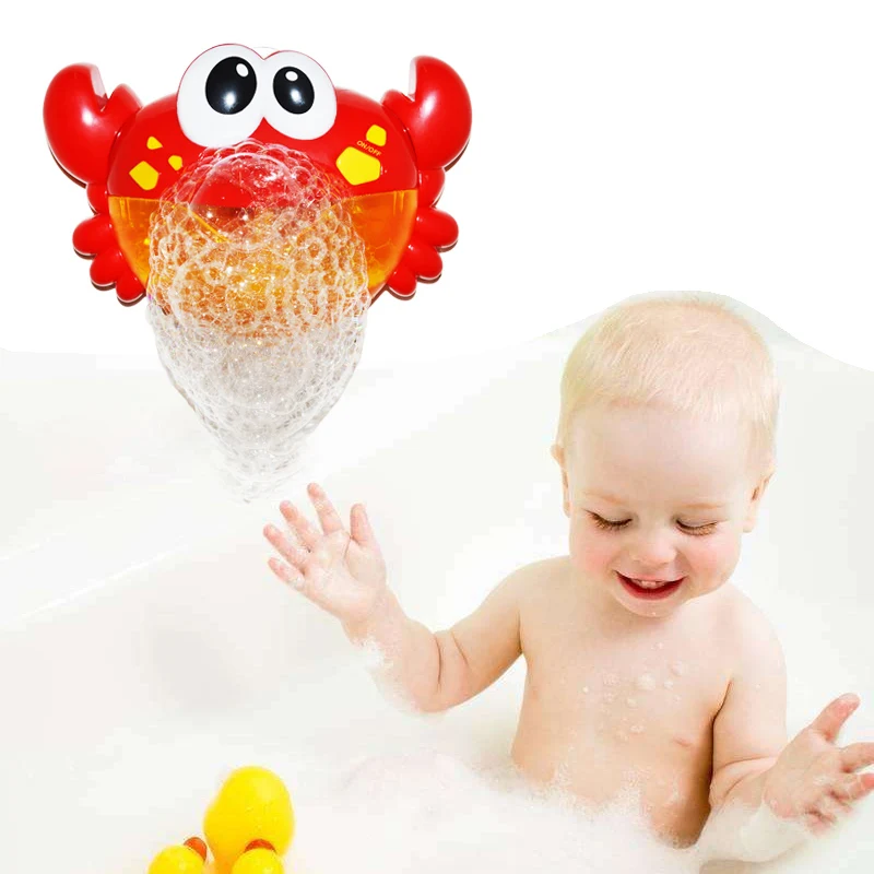 Juguete de baño de cangrejo de burbujas para bebé, máquina de jabón para bañera y piscina, juguete divertido para niño pequeño