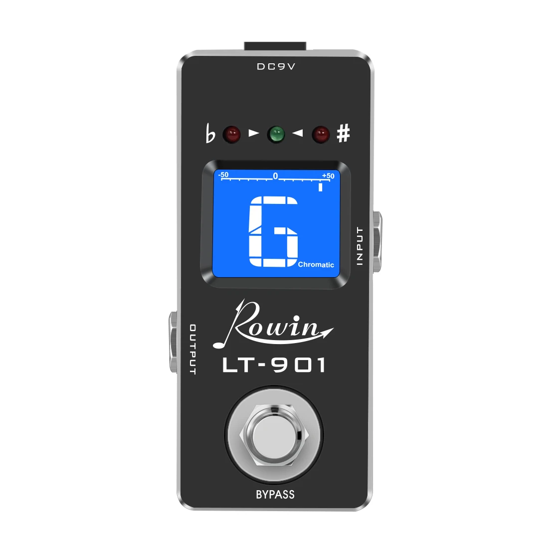 Rowin Guitar Tuner Pedal Tuner Efeito LT 901 Mini Chromatic Tuner Pedal