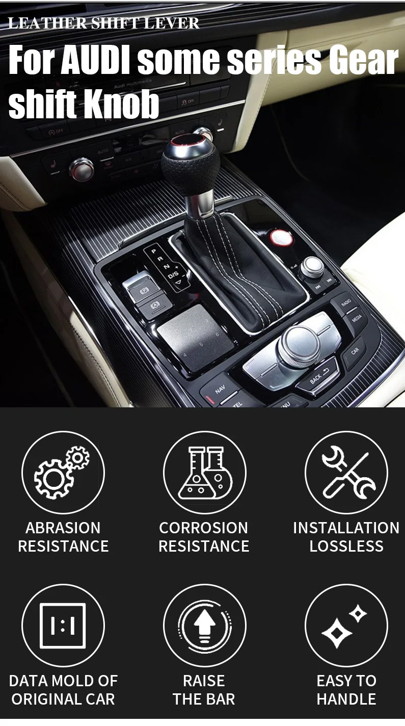 Automatic Gear Shift Knob Shift Lever Handle Head for Audi A3 S3