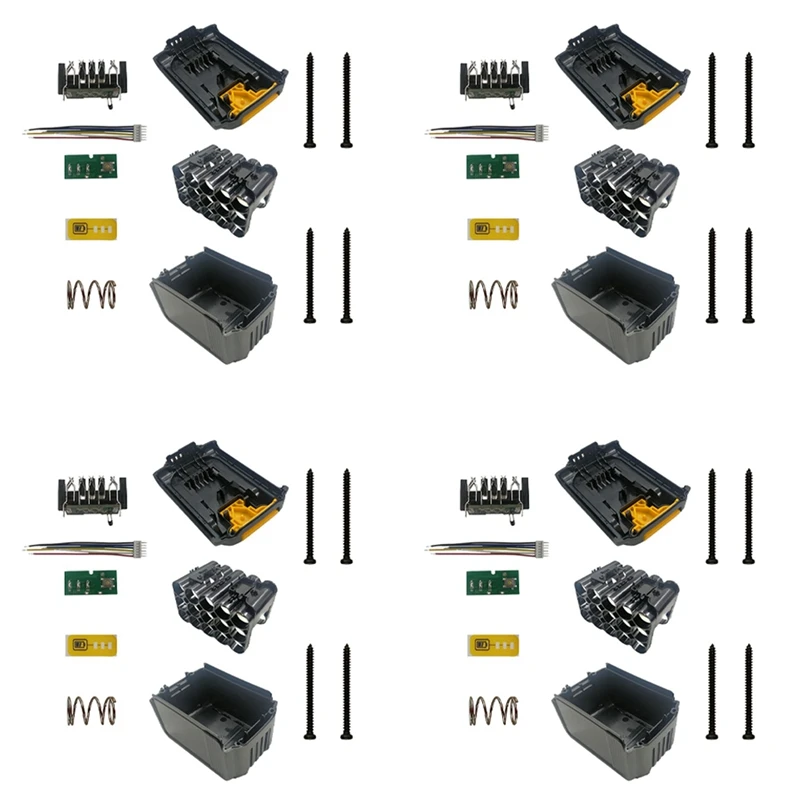 

4X DCB200 15X18650 Li-Ion Battery Plastic Case PCB Charging Protection Circuit Board Box For Dewalt 18V 20V DCB203