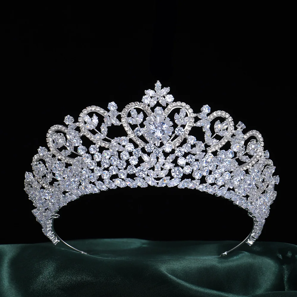 

Women Crowns for Brides 2024 Luxury Cubic Zirconia Bridal Tiaras Diadem Headdress Prom Hair Jewelry Wedding Hair Accessories