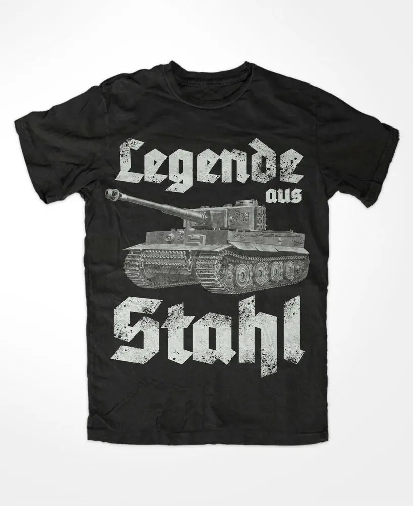 

Футболка Tiger Tank Legend со стальным принтом, 100% хлопок