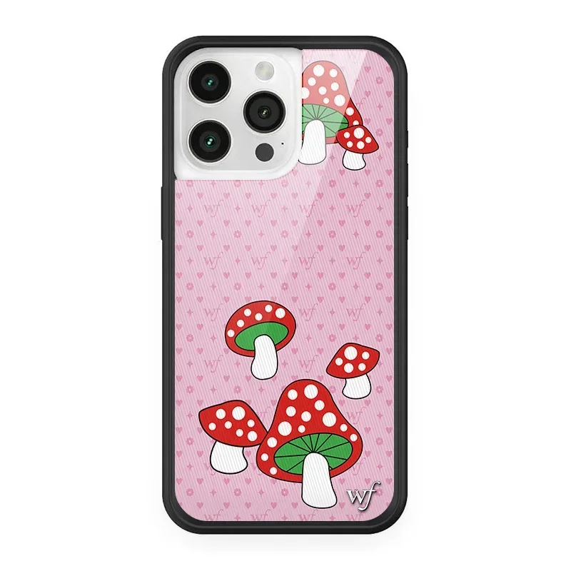 Stylish Wildflower Cartoon Swans & Cute Puppy Phone Case with Deer Cherry Design