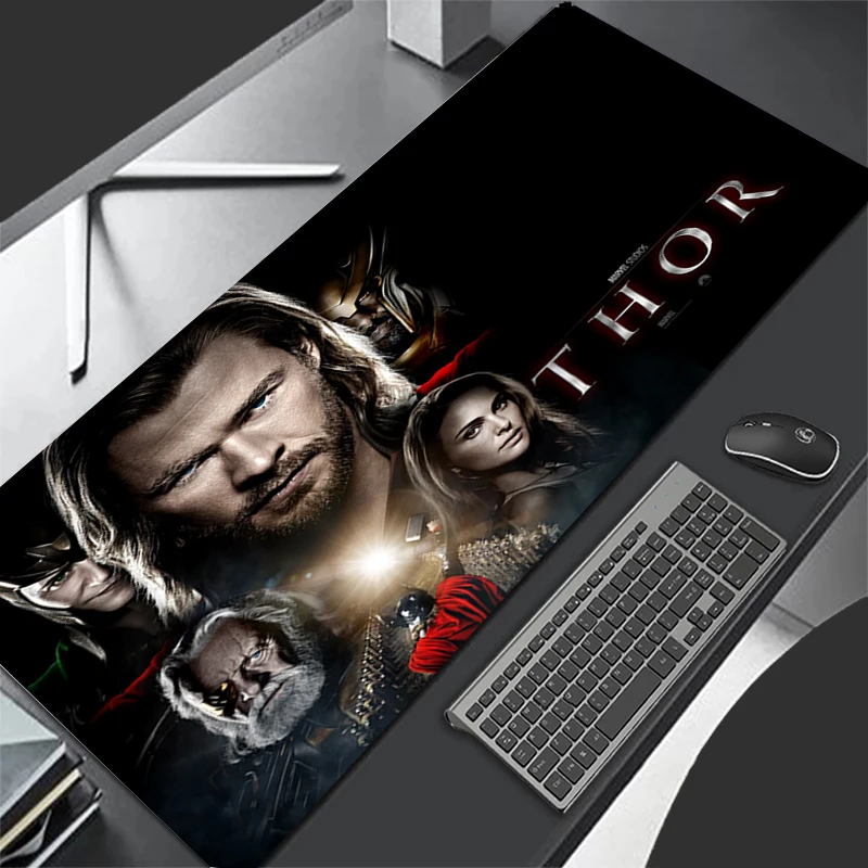 

Gaming Mouse Pad Marvel Thor Keyboard Mat Computer Desk Accessories 900x400 Cool Anime Mouse Mats Laptop Mousepad Anti-skid Pc