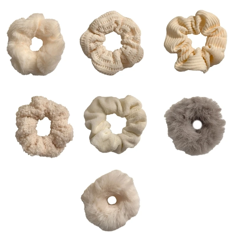 

Girls Elastic Hair Scrunchies with Simple Design Hair Rope Ponytail Hair Holder