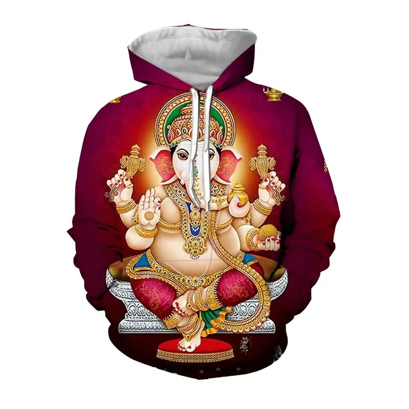 thumbnail image 1 of Nueva sudadera con capucha con gráficos 3D del dios mono indio Hanuman para hombres y mujeres, ropa con estampado de figura de mito hindú, sudadera con capucha de diseñador superior, 1 of 4
