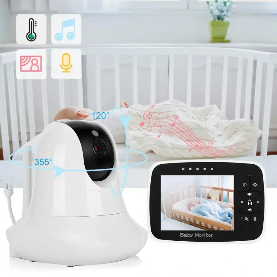 

SM935 baby phone camera portable monitor bebe 3.5 inch LCD baby cry alarm IR night vision lullabies intercom PTZ baby camera