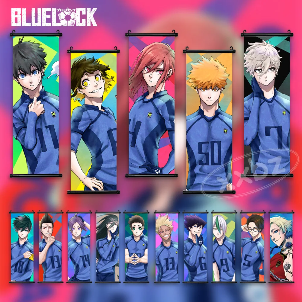 

Blue Lock Posters Japanese Anime Wall Art Canvas Pictures Isagi Yoichi Painting Chigiri Hyoma Hanging Scrolls Home Decoration