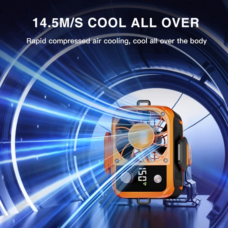 Xiaomi 20000mAh3-in-1 Portable Fan Power Bank Outdoor Office Use - Wearable Neck Strap and Waist Belt Design Bladeless Waist Fan 5