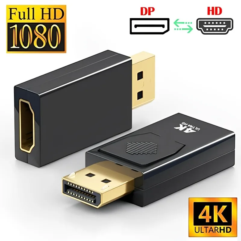 OTG adapter Male To Female 60Hz Video Audio Converter 4K Display Port For PC TV Laptop Projectors DP