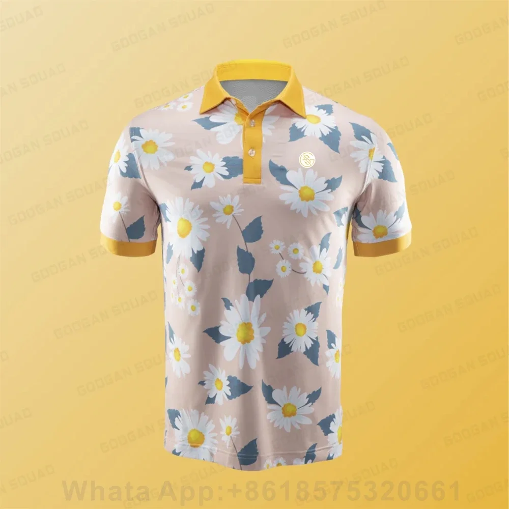 Polo de ocio para hombre, camiseta de manga corta de secado rápido, para pesca, Golf, tenis de mesa, bádminton, fútbol, bolos, v