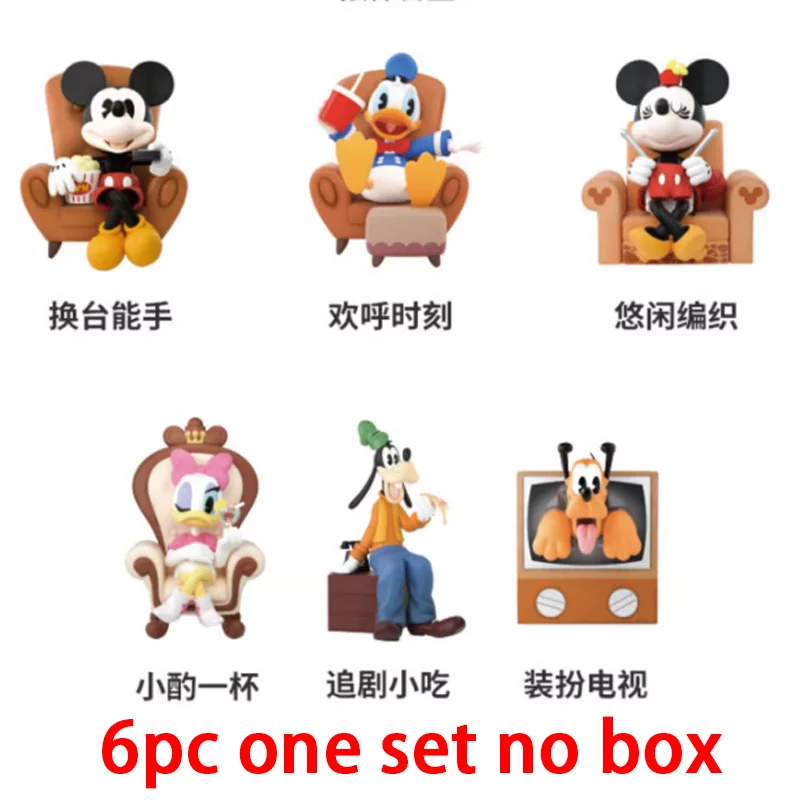 6 Pz/Set Disney Mickey And Friends Minnie Mouse Donald Duck Goofy Pluto Daisy Action Figure Giocattoli Bambole Regali Di Natale Per Bambini