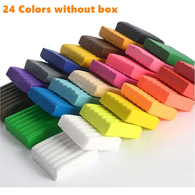 24 Pcs DIY Polymer Clay Baking Hand Casting Kit Puzzle Modeling Baby Handprint Slime Slimes  Fun Toys For Children 3