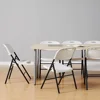 Basics Folding Plastic Chair with 350-Pound Capacity - 6-Pack, White，Conference Chair, party folding chair outdoor chair, 3