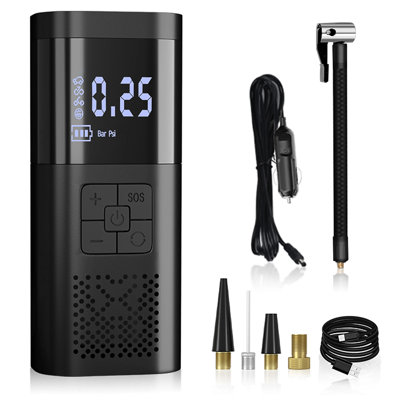 Electric-Air-Pump-with-6000-mAh-Battery-150-PSI-Car-Wireless-Air ...