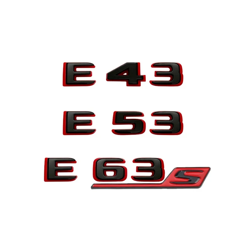 2024 신형 투톤 레터링 숫자 엠블럼 E43 E53 E63s 자동차 펜더 트렁크 리어 W212 W213 W214 스티커 로고 액세서리