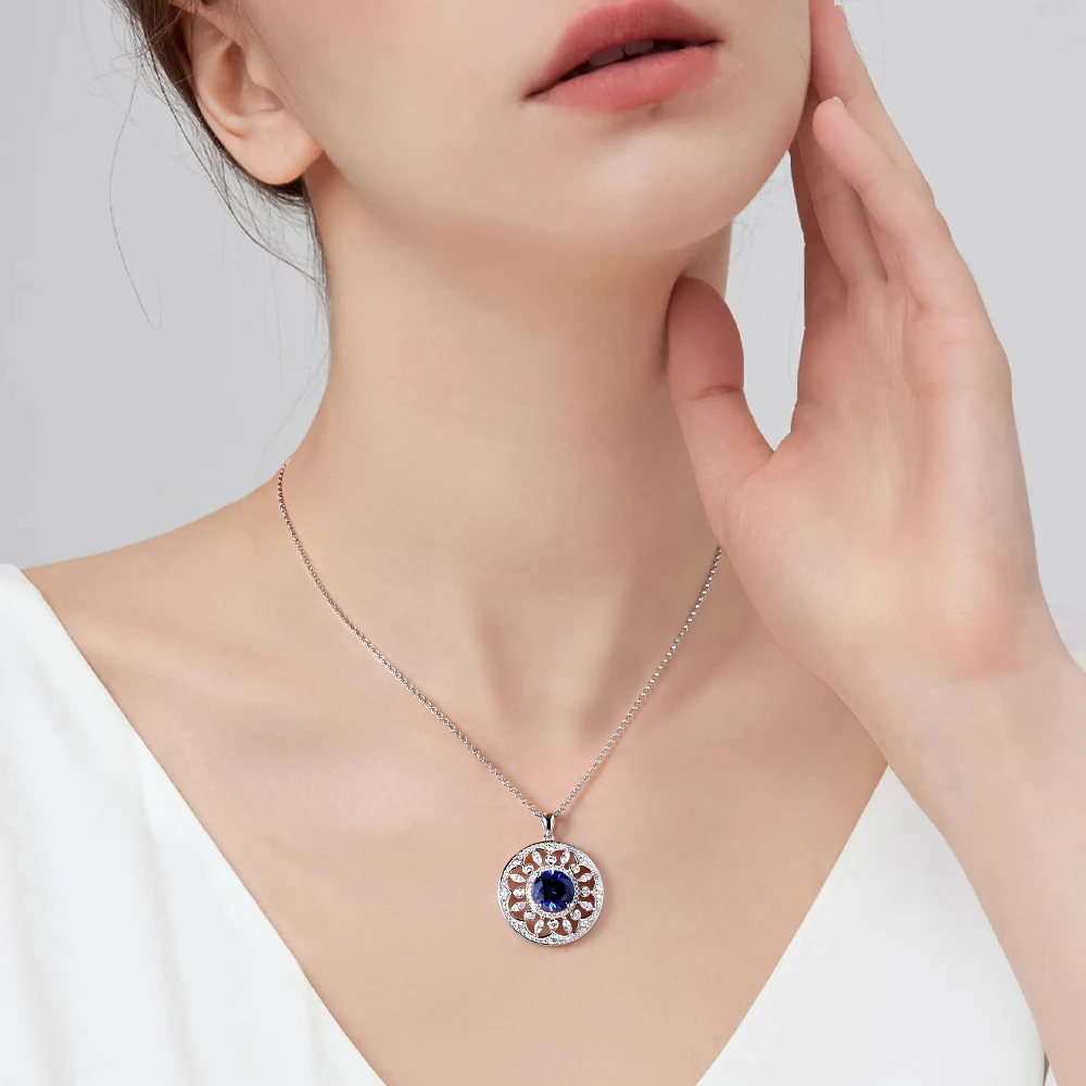 Elegant Sapphire Pendant Necklace