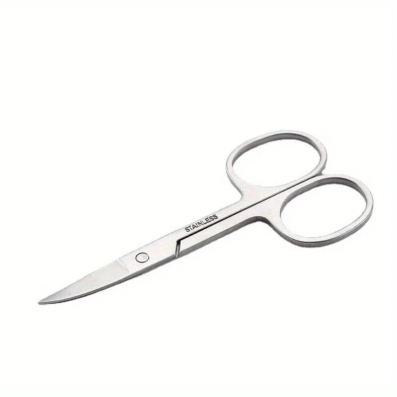 1/2pcs Stainless Steel Eyebrow Scissors, Precision Sharp Facial Hair Trimmers For Women's Eyebrows, Nose & Men's Beard Grooming 4