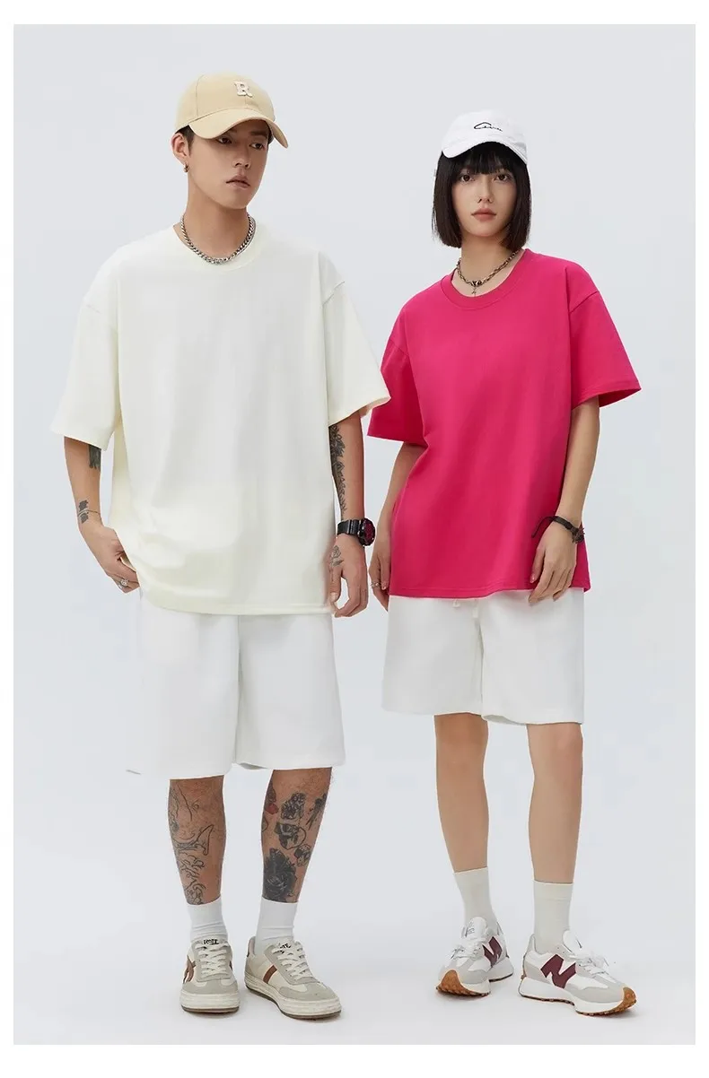 Mens Cotton Summer T-Shirts - Plus Size 4XL 5XL Solid Tops
