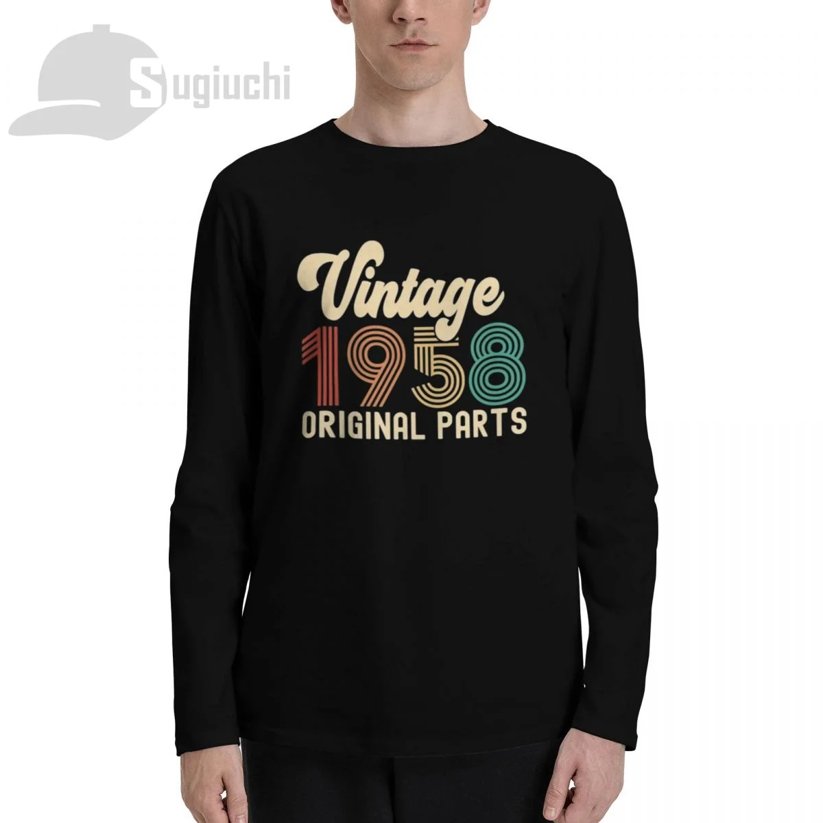 

Vintage 1958 Limited Edition Birthday Long Sleeve 100% Cotton T shirts Men Women Unisex Clothing LS T-Shirt Tops Tees
