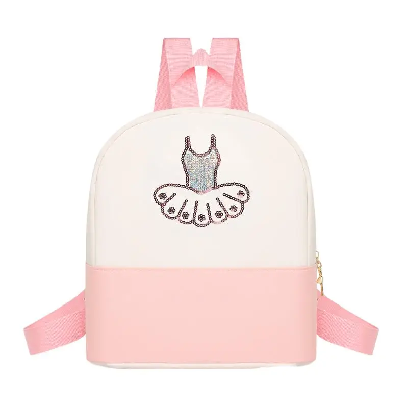 

Girls Ballet Latin Dance Storage Backpack Kids Gym Sports Dancing Bag Sequins Pattern Edge Ballerina School Handbag Daypack