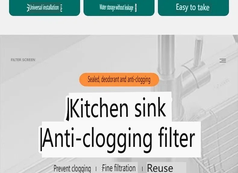 Kitchen Sink Drain Strainer Stainless Steel Pop Up Sink Stopper Anti-Clogging Food Catcher Basket Odor Filter Plug