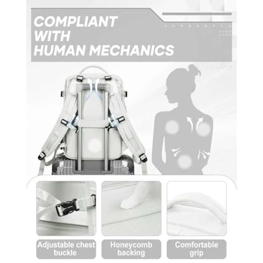 Vacuum Backpack Travel with Electric Vacpack Pump Vacuum Compression Bags Travel Backpack for Women Men Flight Approved Waterpr 4