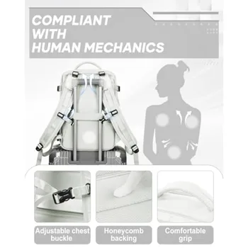 Vacuum Backpack Travel with Electric Vacpack Pump Vacuum Compression Bags Travel Backpack for Women Men Flight Approved Waterpr 4