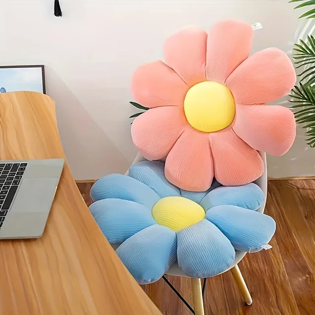 Coussin de canapé en peluche à fleurs, coussin marguerite Super doux, coussin en peluche confortable, coussin à fleurs à huit pétales, pour canapé de maison, cadeau 6
