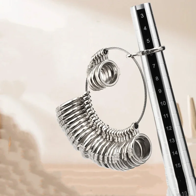 JP/한국 사이즈 휴대용 손가락 링 사이저 측정 스틱 간편 측정 보석 애호가를 위한 완벽한 핏