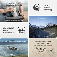 DJI Mini 3, mini drone caméra léger et pliable avec vidéo 4K HDR, 38 minutes d'autonomie de vol, prise de vue verticale réelle, nouveau modèle original C0 4