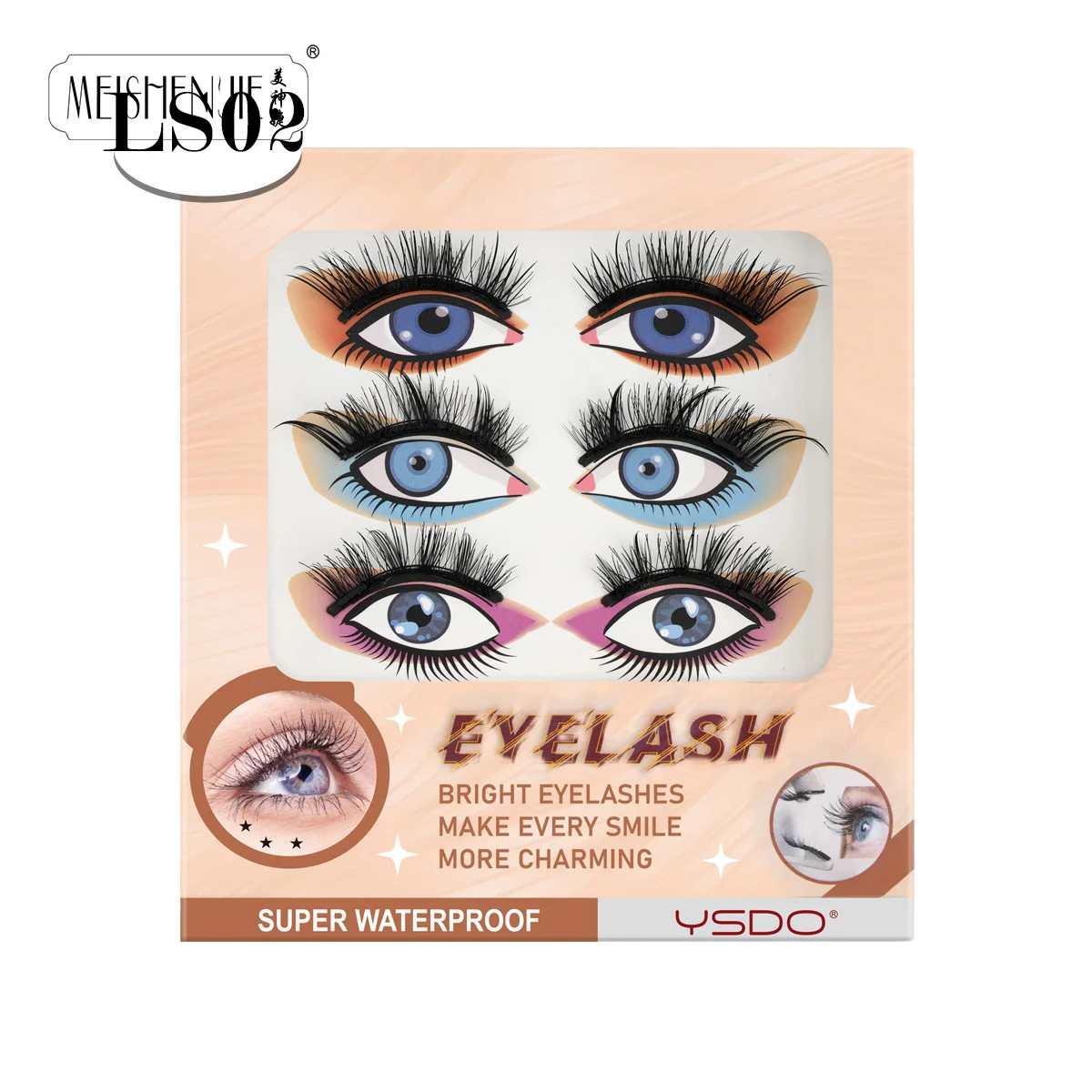 Description Picture 3 of itemMEISHENJIE 1/3 Pairs Natural Long 3D Mink Magnetic Eyelashes Handmade Reusable Waterproof Lash Makeup Magnetic Eyelash Set
