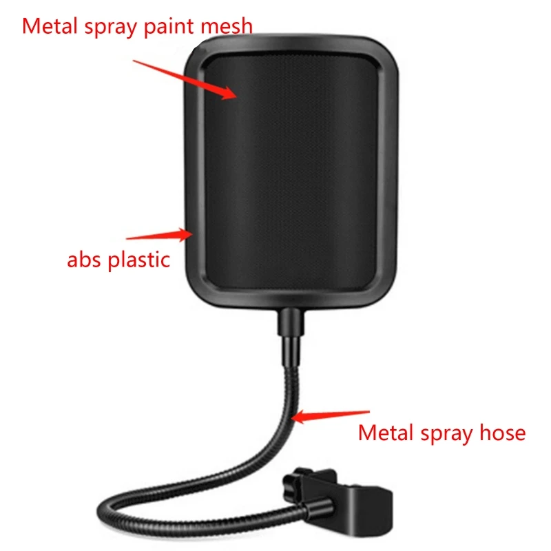Microphone Cover Microphone Accessories Microphone Windscreen Microphone Pop Filter Microphone Grill Mesh Professional Metal Mic For Pop Filter Mesh Metal Windscreen Mask Shield Cover
