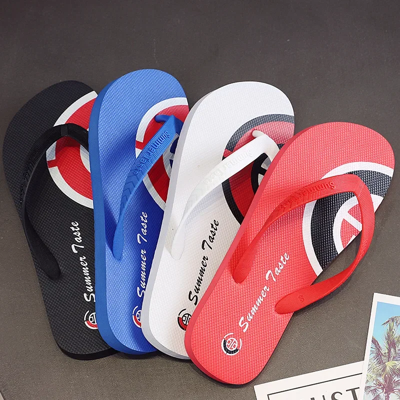 

2024 New Flip Flops Slippers Men Summer Anti-skid Outdoor Korea Casual Light Beach Sandals Household Slipper Students Slides