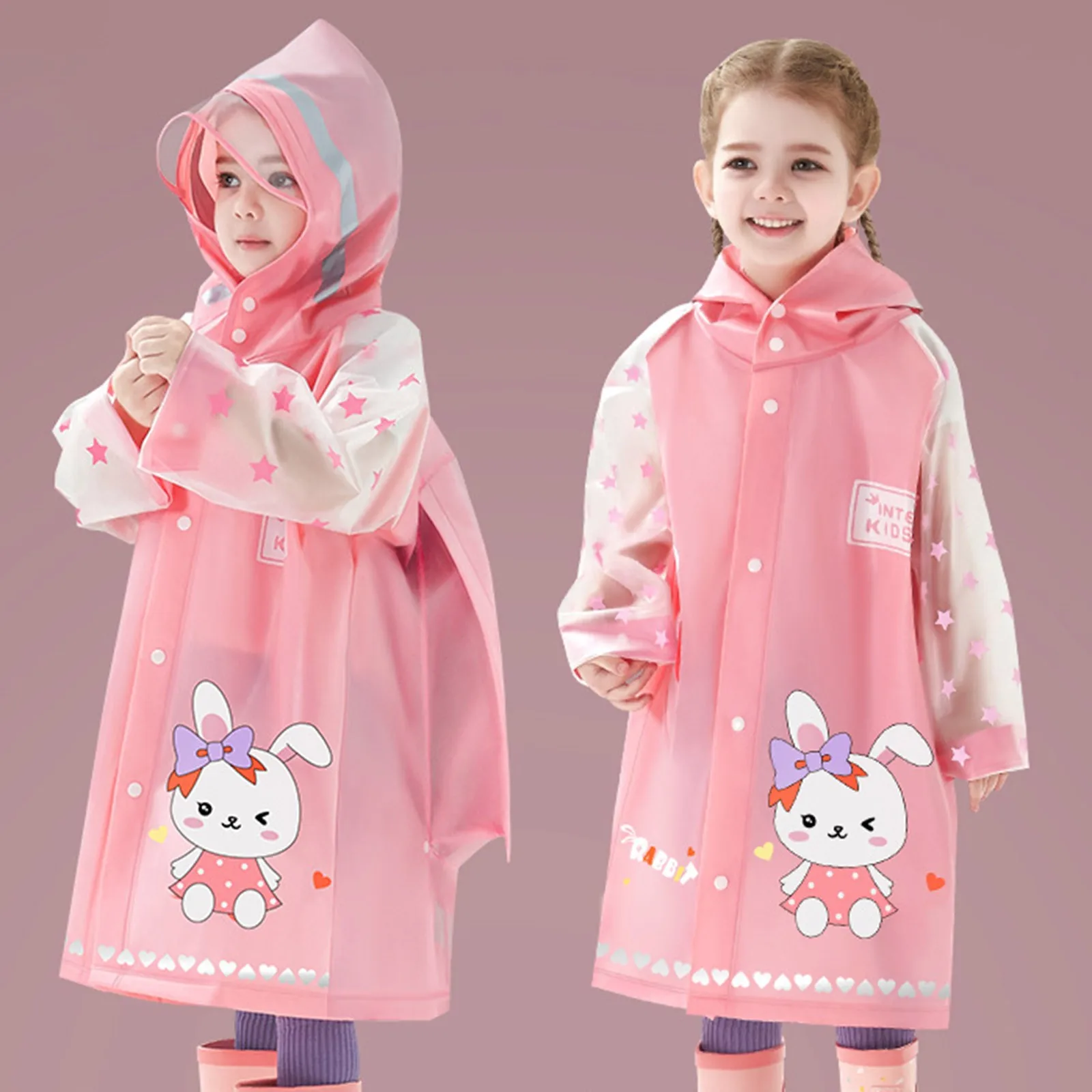 

Kids Raincoat Waterproof Rain Poncho Cartoon Cute Dinosaur Children School Student Rainsuit Boys And Girls Travel RainWear